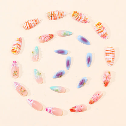 Dekoratives Floral 3D Acryl Nagelkunst Design Brehn