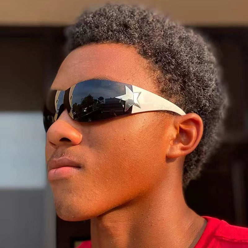 Damen modische Sonnenbrille mit künstlerischem Sternenakzent Brehn