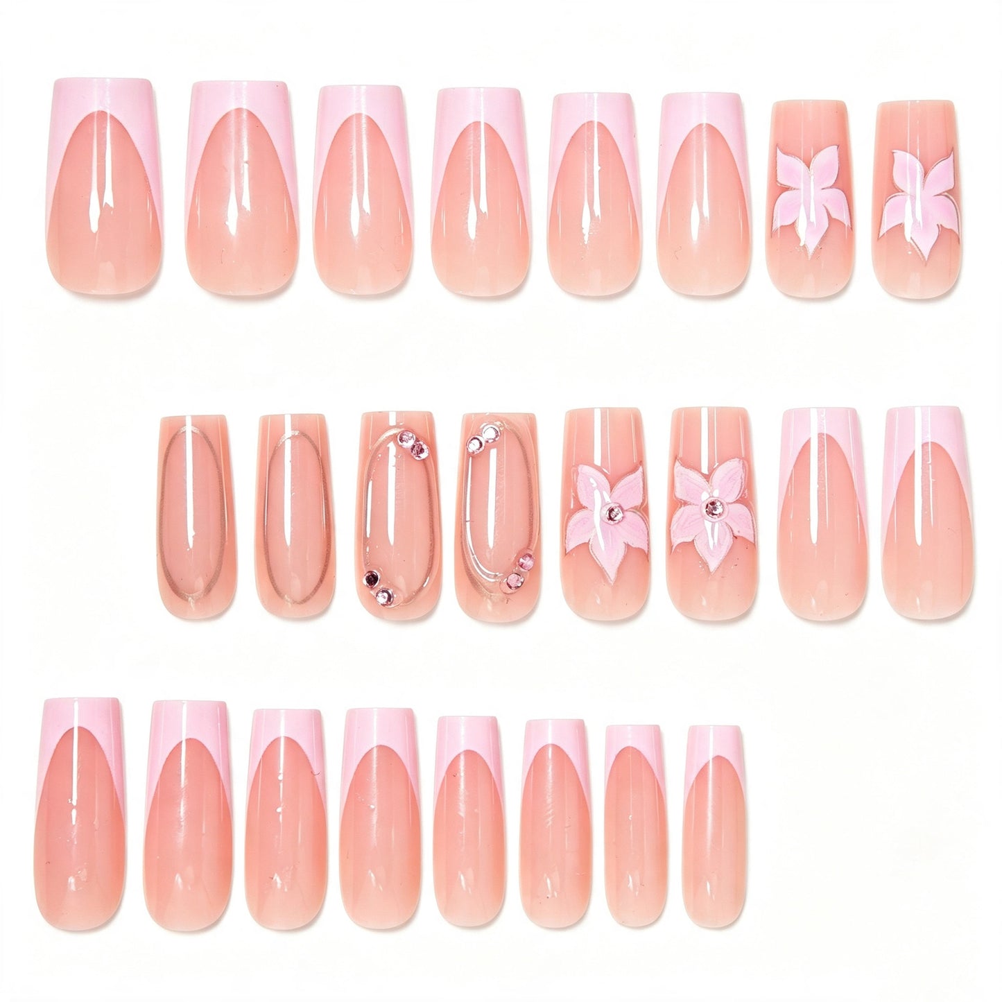 Elegantes florales Nagelkunst-Set Brehn