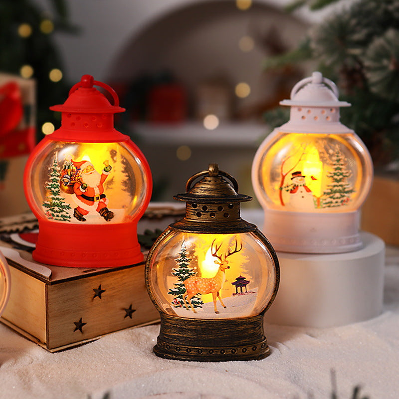 Dekorative Weihnachtslaterne mit festlichem Santa-Motiv Brehn