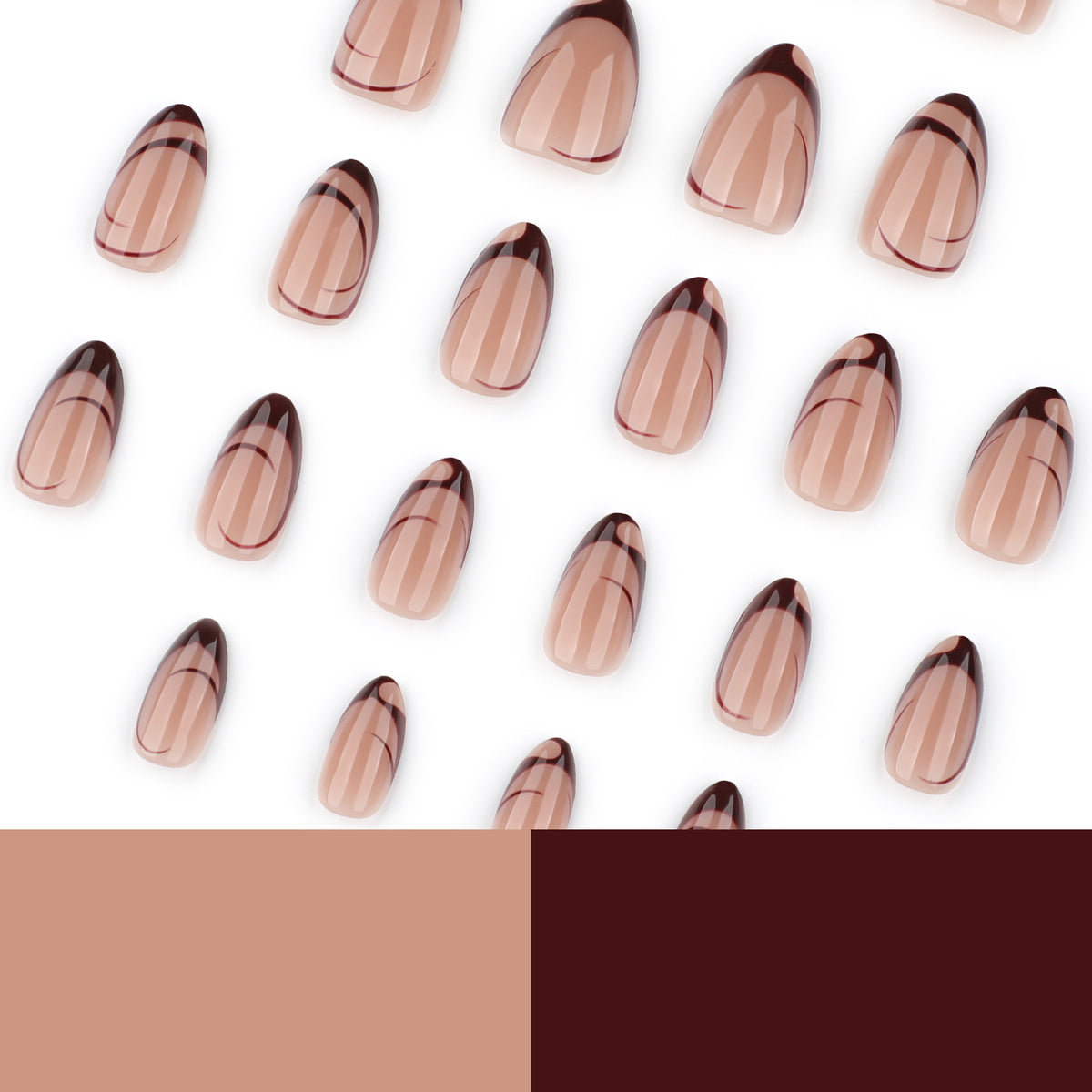 Elegante Nagelkunst mit filigranen Linien und Glitzerakzenten Brehn