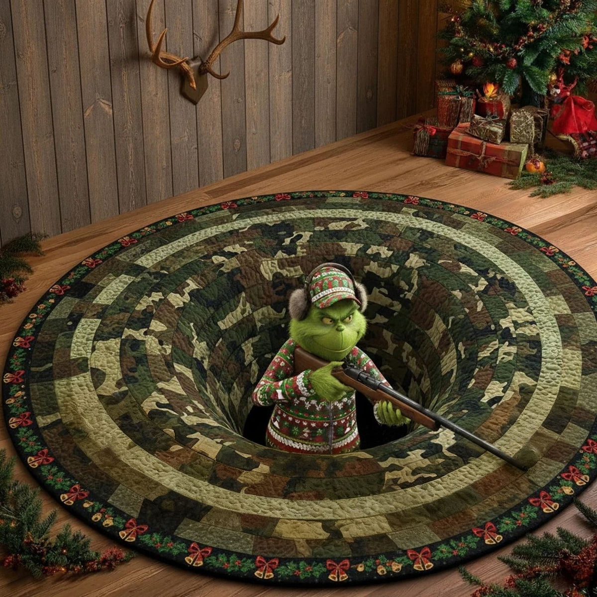 3D Weihnachtsmuster Teppich