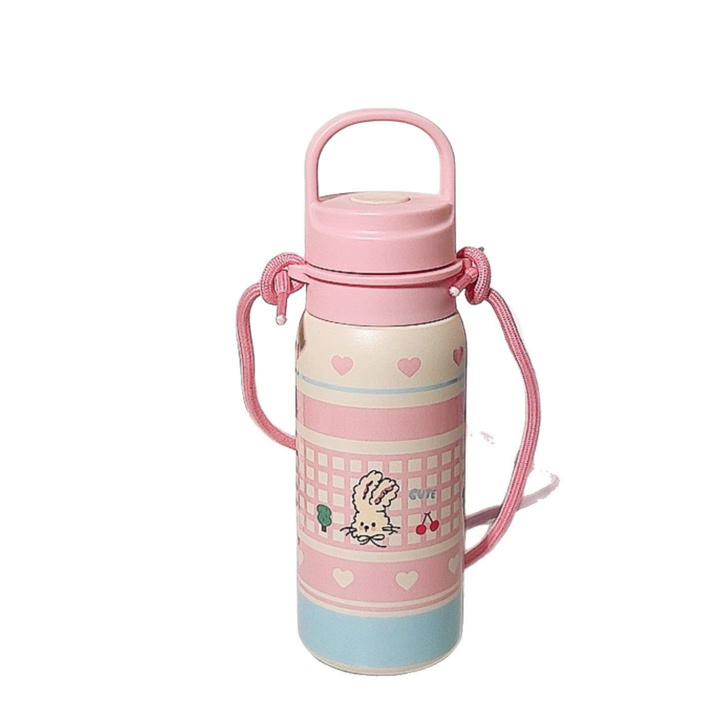 Damen Isoliertrinkflasche mit durchgehendem Tierdesign und Trageriemen Brehn