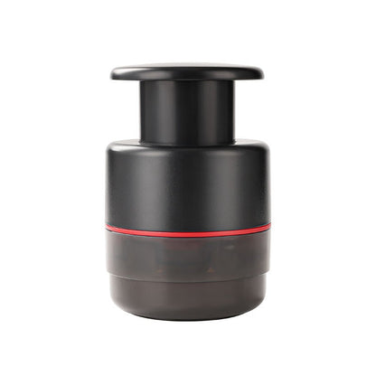 Compact Push-Down Garlic and Herb Chopper with Safety Container