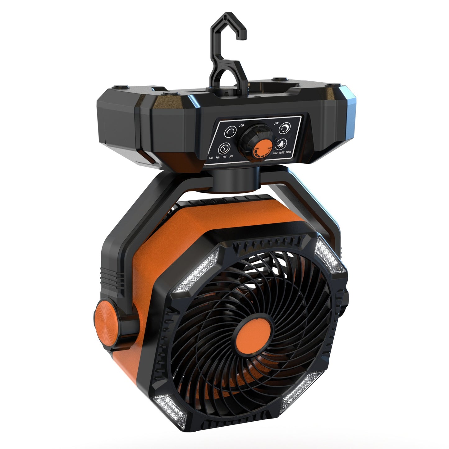 Unisex Hochleistungs-Campingventilator mit LED-Beleuchtung und Hängefunktion Brehn