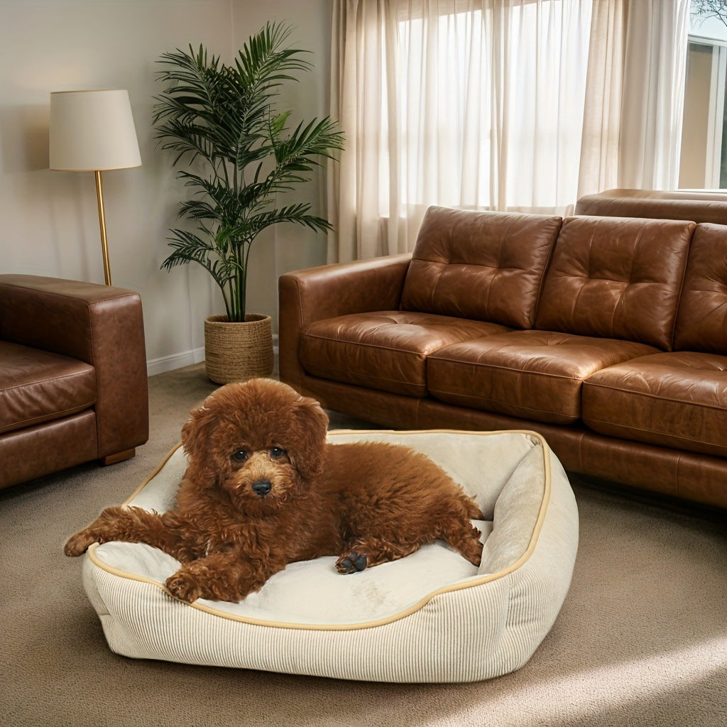 Gemütliches Corduroy-Hundebett