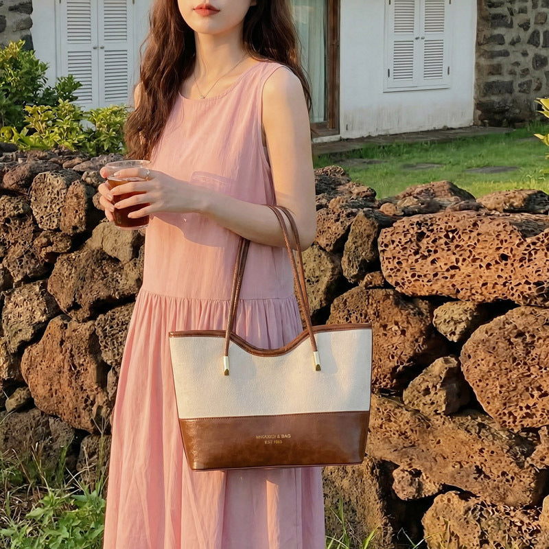 WoStylish Wildleder und Leder Schulter Tote Tasche Brehn
