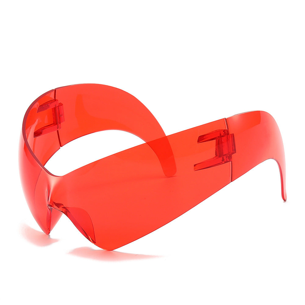 Futuristische Übergroße Shield Sonnenbrille Brehn