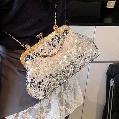 Elegante Pailletten Abendtasche