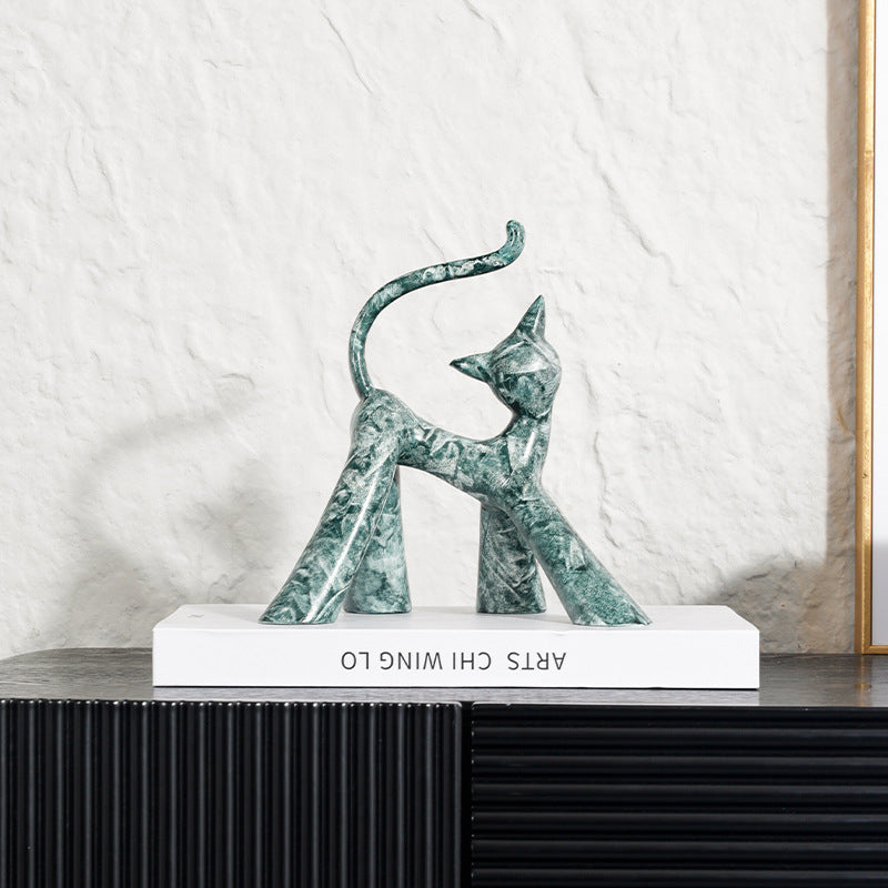 Künstlerische Katzenfigur