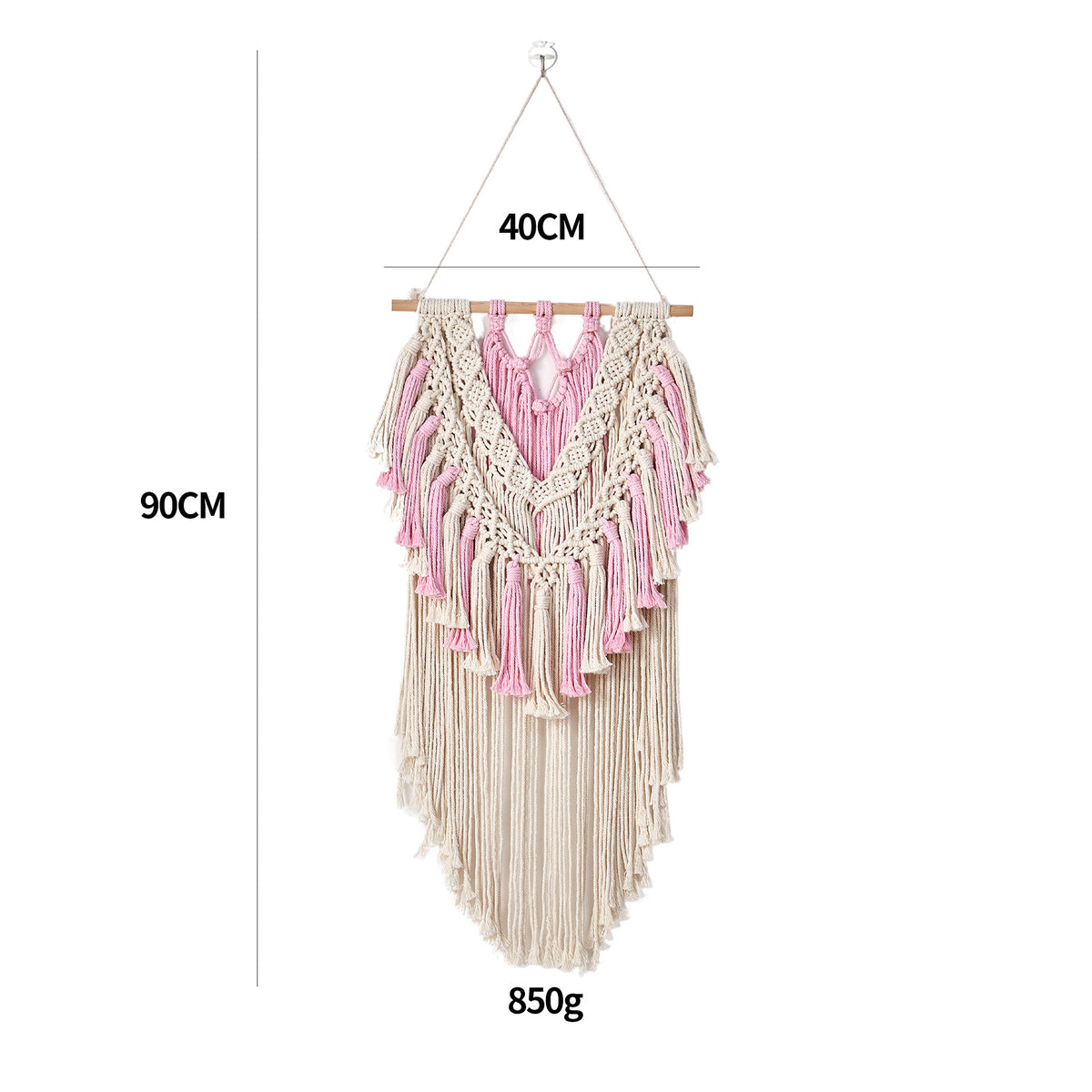 Boho-inspiriertes Makramee-Wandteppich