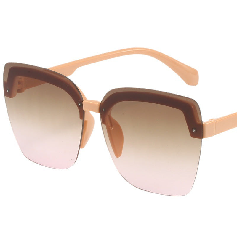 Damen modische Shield-Sonnenbrille mit modernem, eckigem Design Brehn