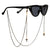 Stylische Perlen Kreuz Anhänger Brille Kette Brehn