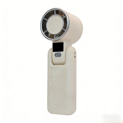 Damen Tragbarer Mini-Handventilator mit USB-Ladefunktion und digitaler Anzeige Brehn