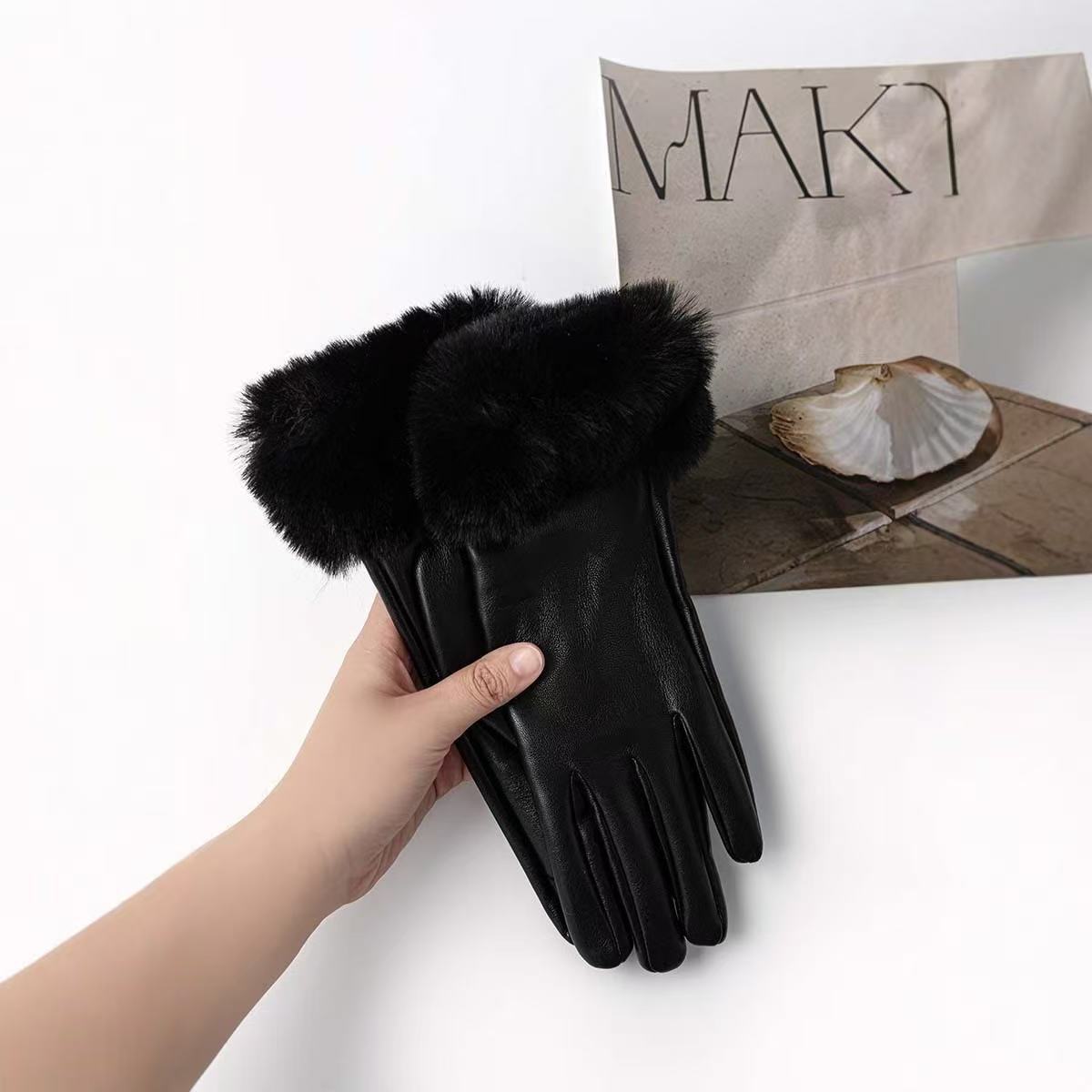 Elegante Touchscreen-Lederhandschuhe Brehn