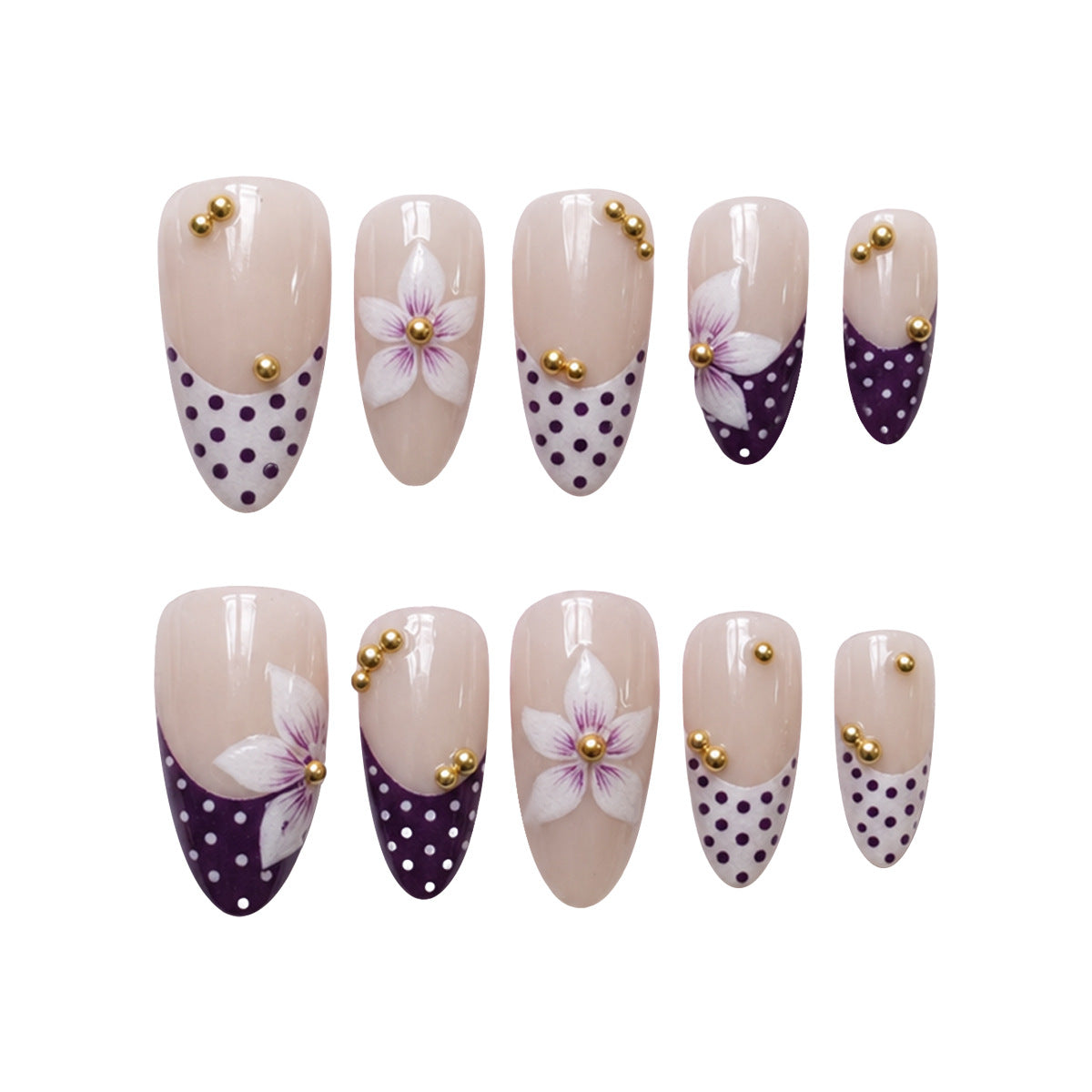 Künstlerisches Press-On Nagelset