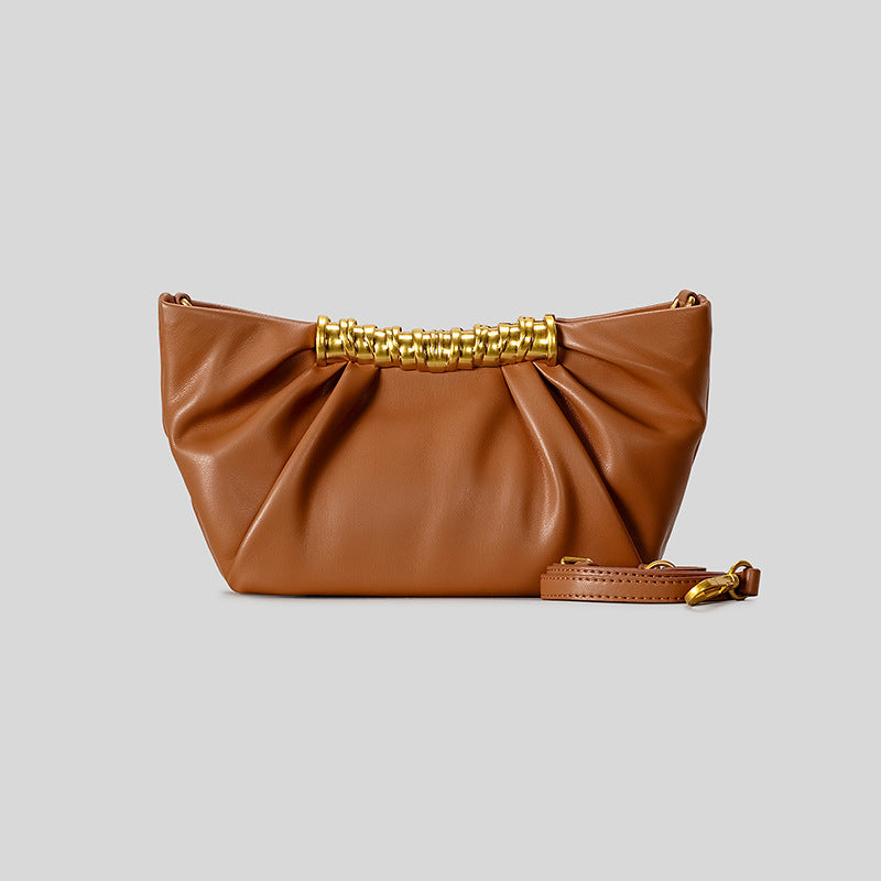 Elegante Leder Falt-Clutch