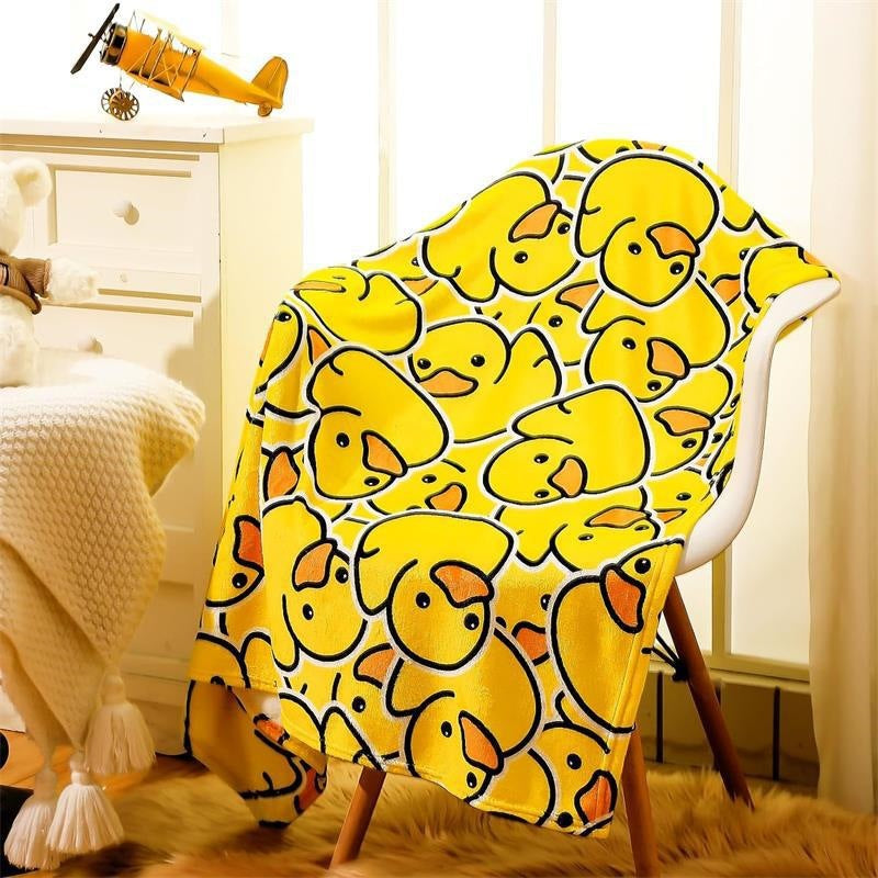Enten-Themen Kuschelfleece-Decke