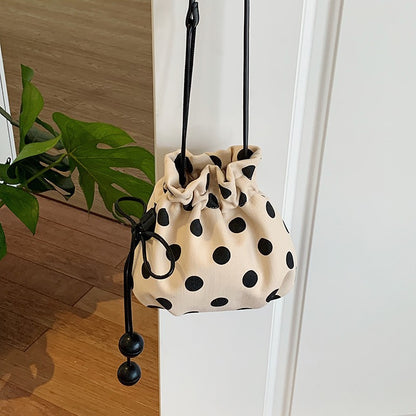 WoFun gepunkteter Mini-Handtasche mit Kordelzug Brehn