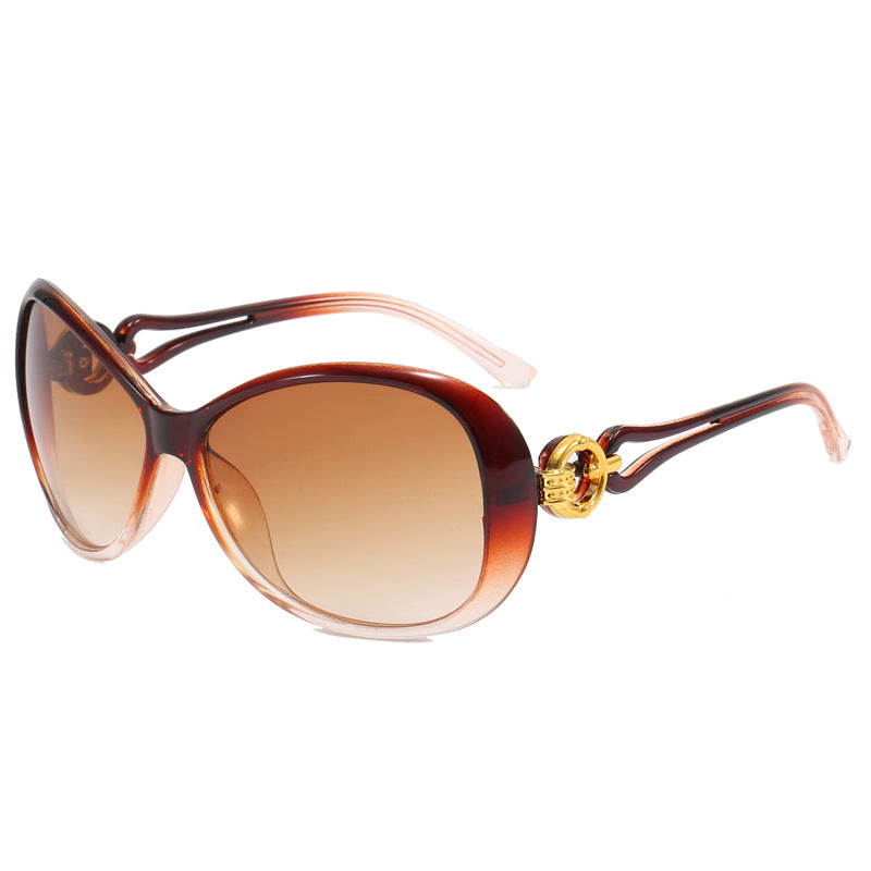Damen Modische Oversized-Sonnenbrille mit luxuriösen Akzenten Brehn