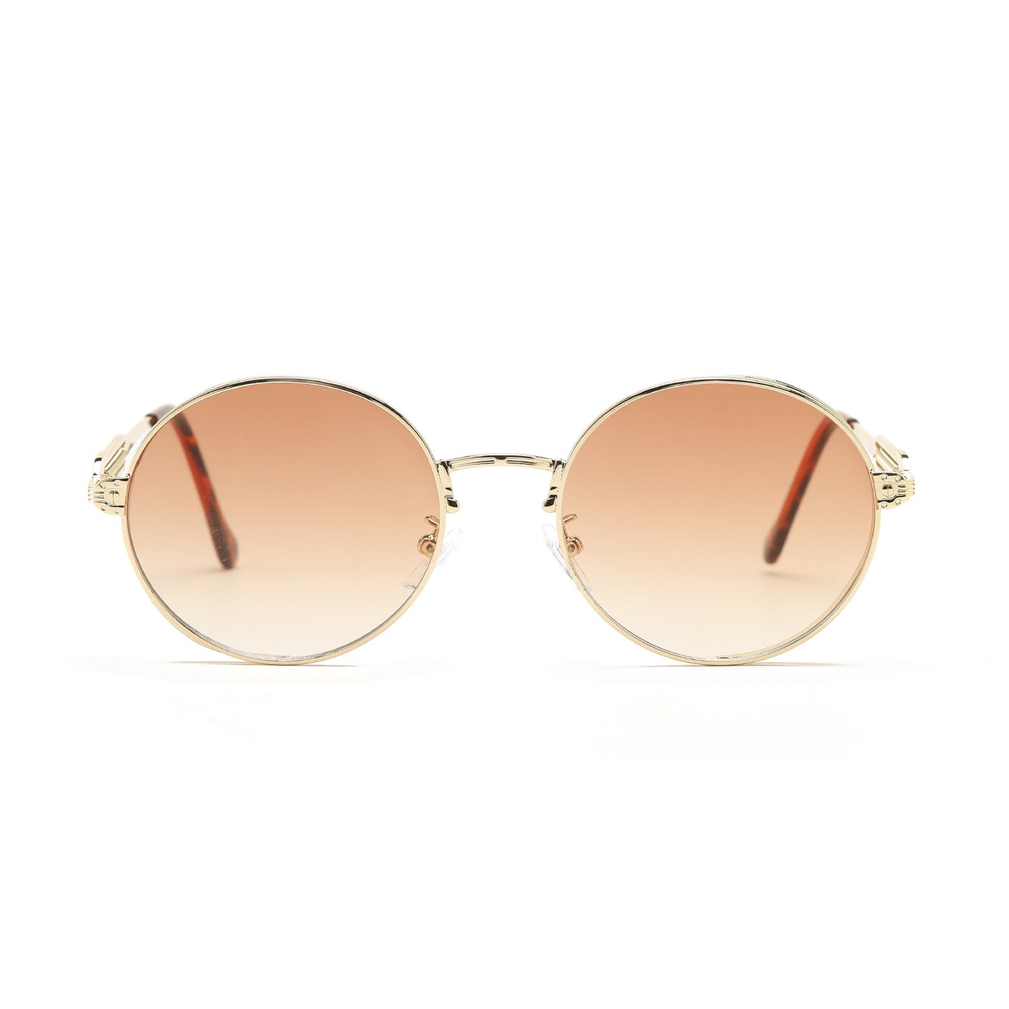 Damen runde Vintage-Sonnenbrille mit exklusivem Metallrahmen Brehn