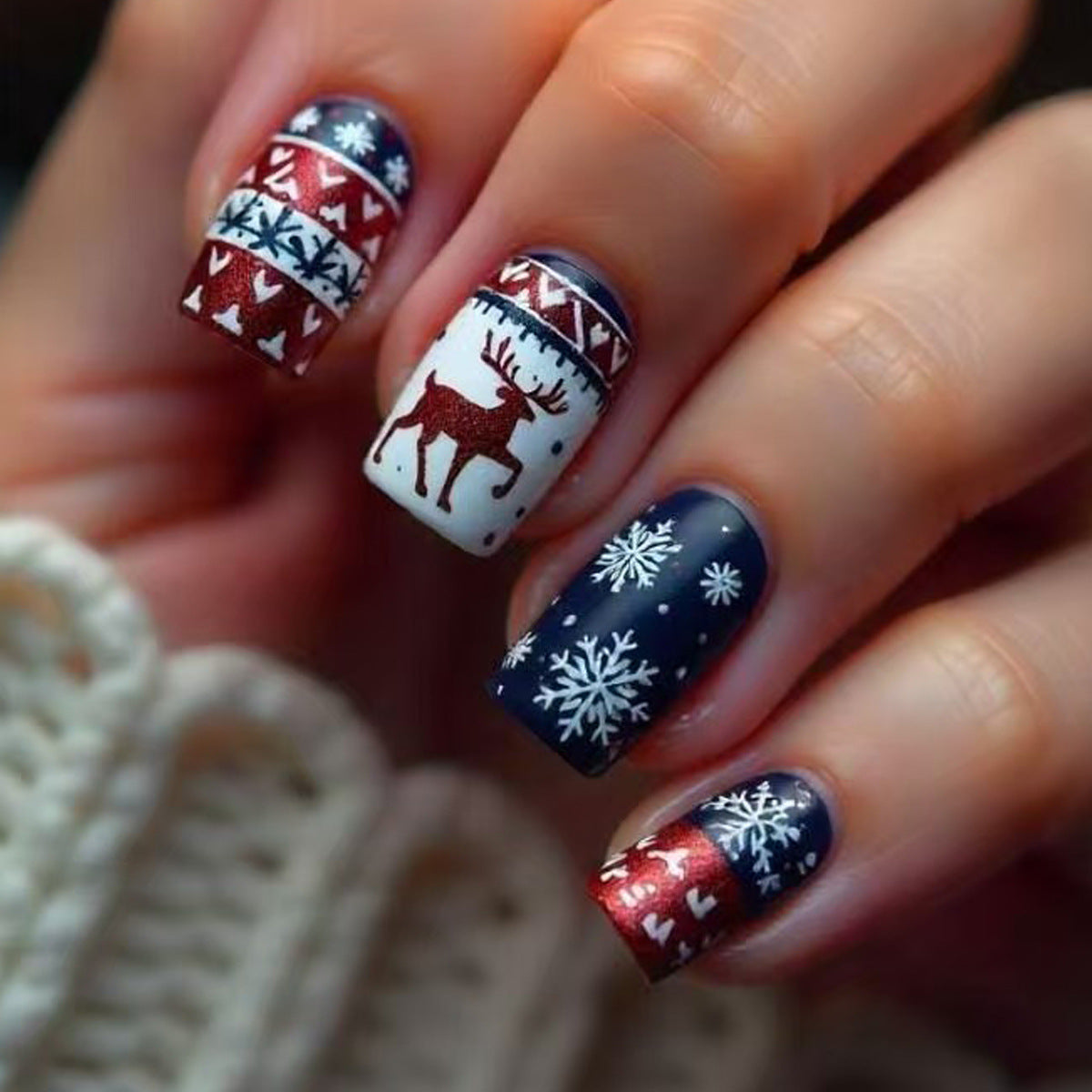 Winterliches Kunstnagelset Brehn