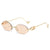 Stylische ovale Sonnenbrille mit dekorativen Akzenten Brehn