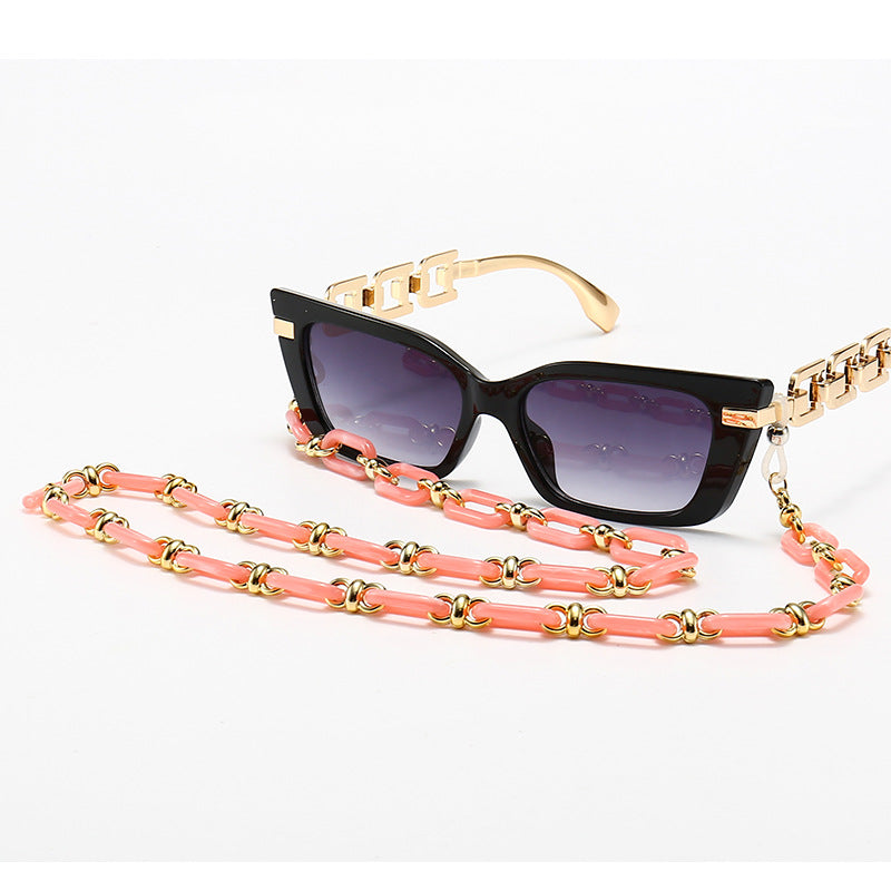 Fashion Cat-Eye Sonnenbrille mit eleganter Kette Brehn