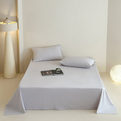 Feines Baumwollsatin-Bettlaken- und Kissenbezugs-Set mit glattem Fall und hochwertiger Webung