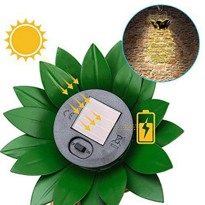Spiral Hängende Solar LED Laterne Mit Lotus Dach Und Tragegriff Brehn