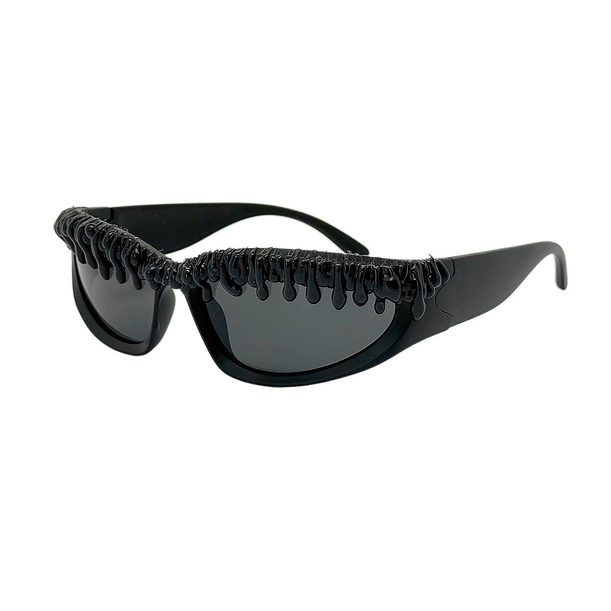 Damen futuristische Sportsonnenbrille mit einzigartigem Wellenrahmen Brehn