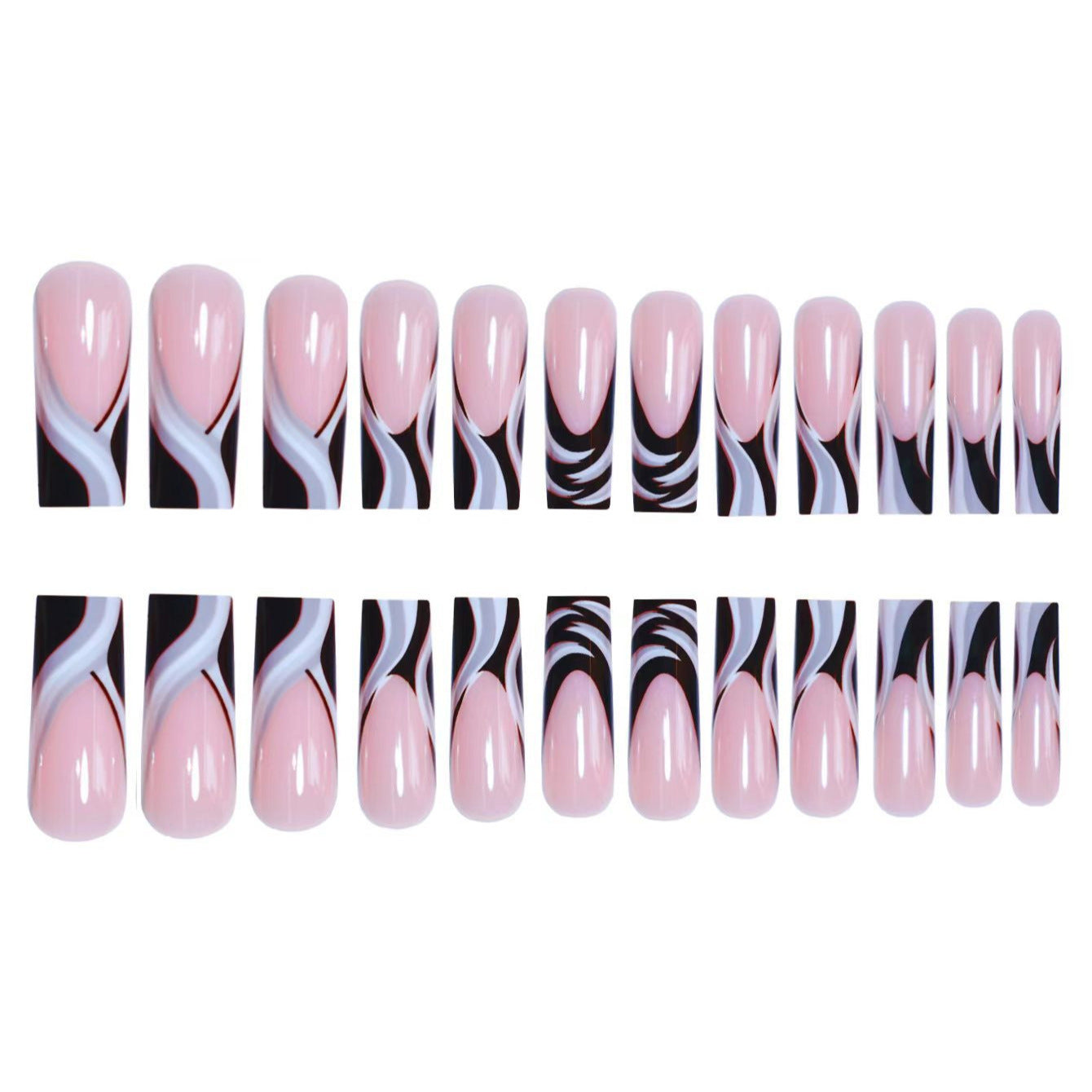 Künstlerische Marmorierte Acryl Nagelverstärkungen Brehn