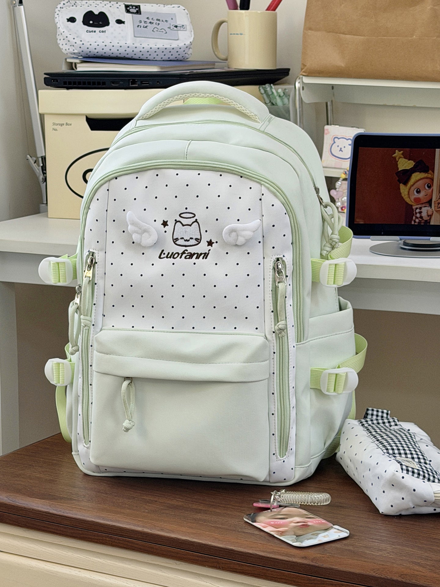 Multi-Funktionaler gepunkteter Schulrucksack