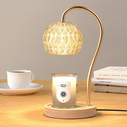 Vintage-inspirierte Glas-Tischlampe