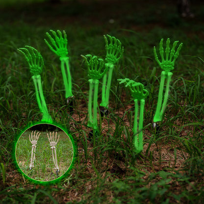 Glow-in-the-Dark Skeletthand Gartenstecker Brehn