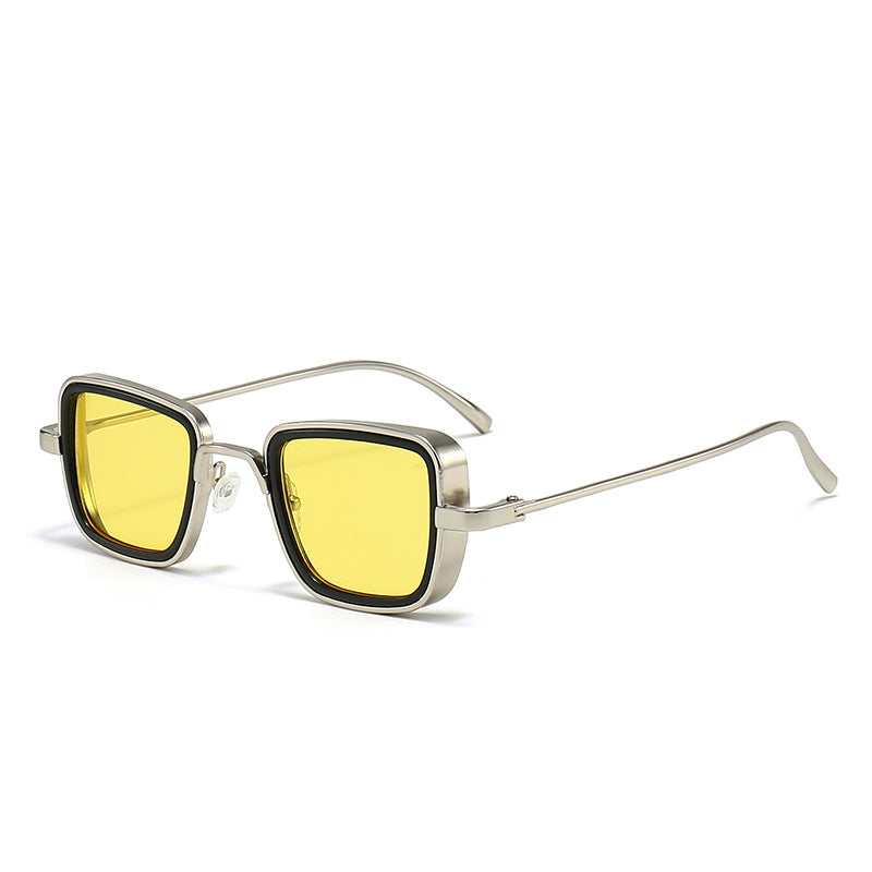 Damen stilvolle quadratische Sonnenbrille mit elegantem Metallrahmen Brehn
