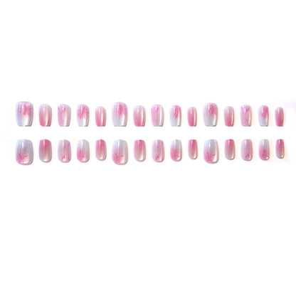 Dekoratives Florales Kunst Press-On Nagelset Brehn