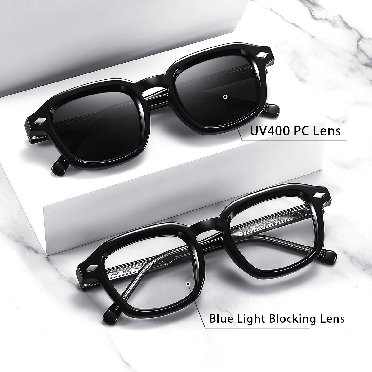 Damen modische Sonnenbrille mit innovativem Rahmen und polarisierenden Gläsern Brehn