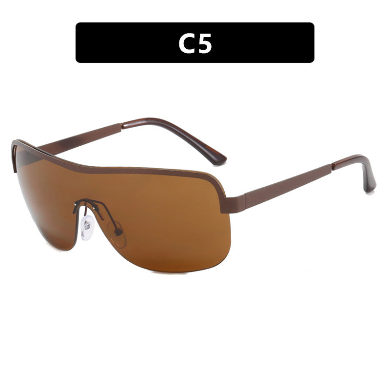 Damen sportliche Sonnenbrille im futuristischen Design mit großem Sichtfeld Brehn