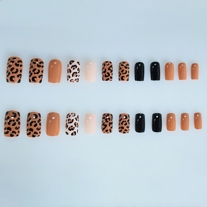 Trendige Leoparden-Print Nagelkunst-Fextensions Brehn