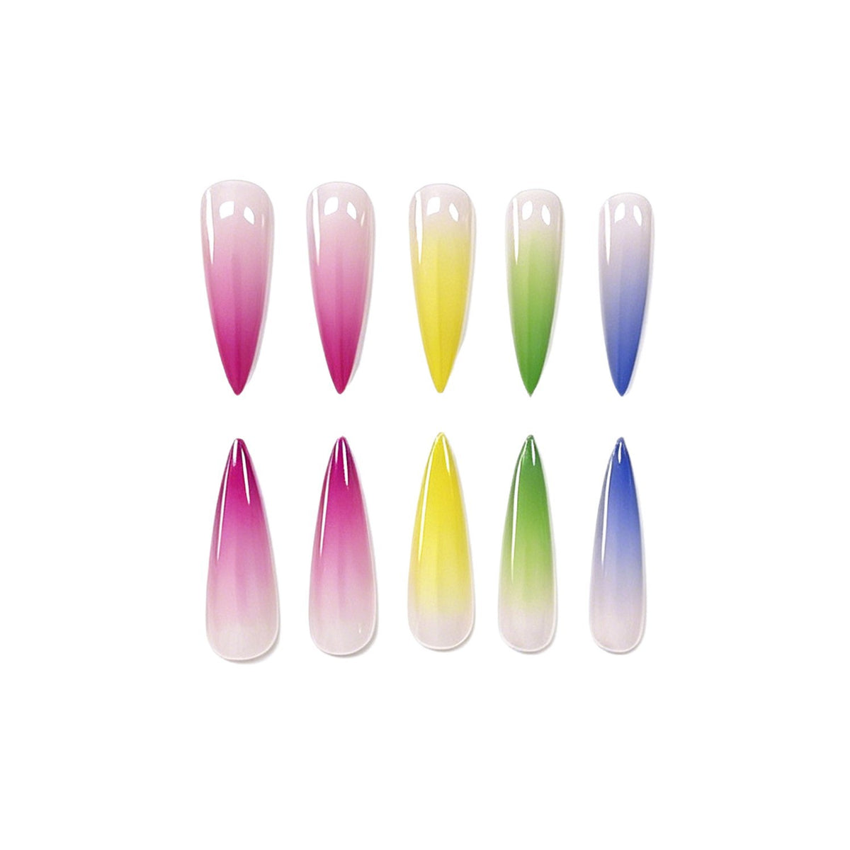 Ombre Stiletto Nagelverstärkungen Brehn