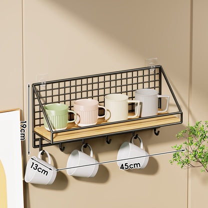 Wandmontierter Küchen-Organizer-Regal