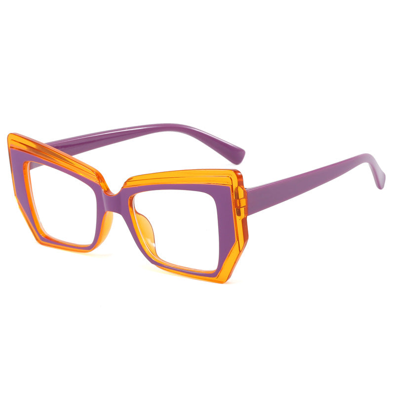Damen Modische Brille mit auffälligem, geometrischem Rahmen Brehn