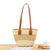 Handtasche Aus Hochwertigem Bastgewebe mit Eleganten Ledergriffen Brehn