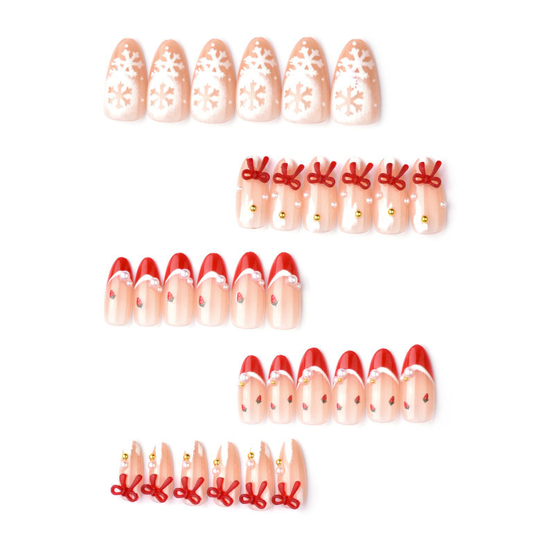 Festlich Thematisierte Feiertags Press-On Nagelkunst Brehn