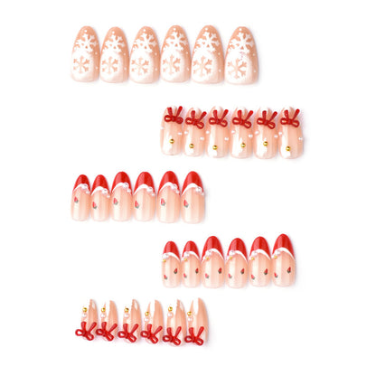 Festlich Thematisierte Feiertags Press-On Nagelkunst Brehn