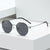 Damen geometrische Sonnenbrille mit hochwertigem Metallrahmen und verspiegelten Gläsern Brehn