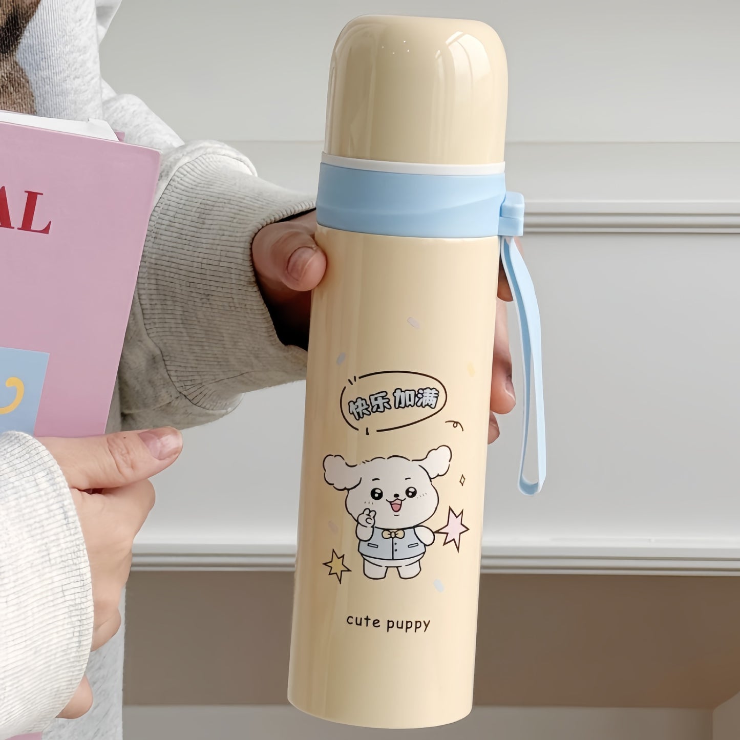 Damen Isolierflasche mit süßem Hunde-Motiv Brehn