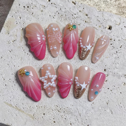 Dekorative 3D Nagelkunst Tipps Set