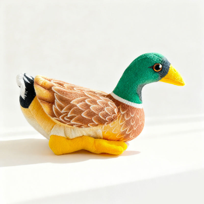 Mallard-Ente Plüschbegleiter mit besticktem Federdesign & gewichtetem Boden Brehn
